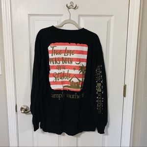 XL black Simply Southern Christmas Long Sleeve